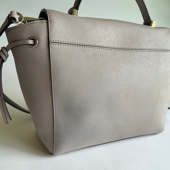 Kate Spade Grey Crossgrain Leather Handbag Shoulder Bag - Picture 15 of 15